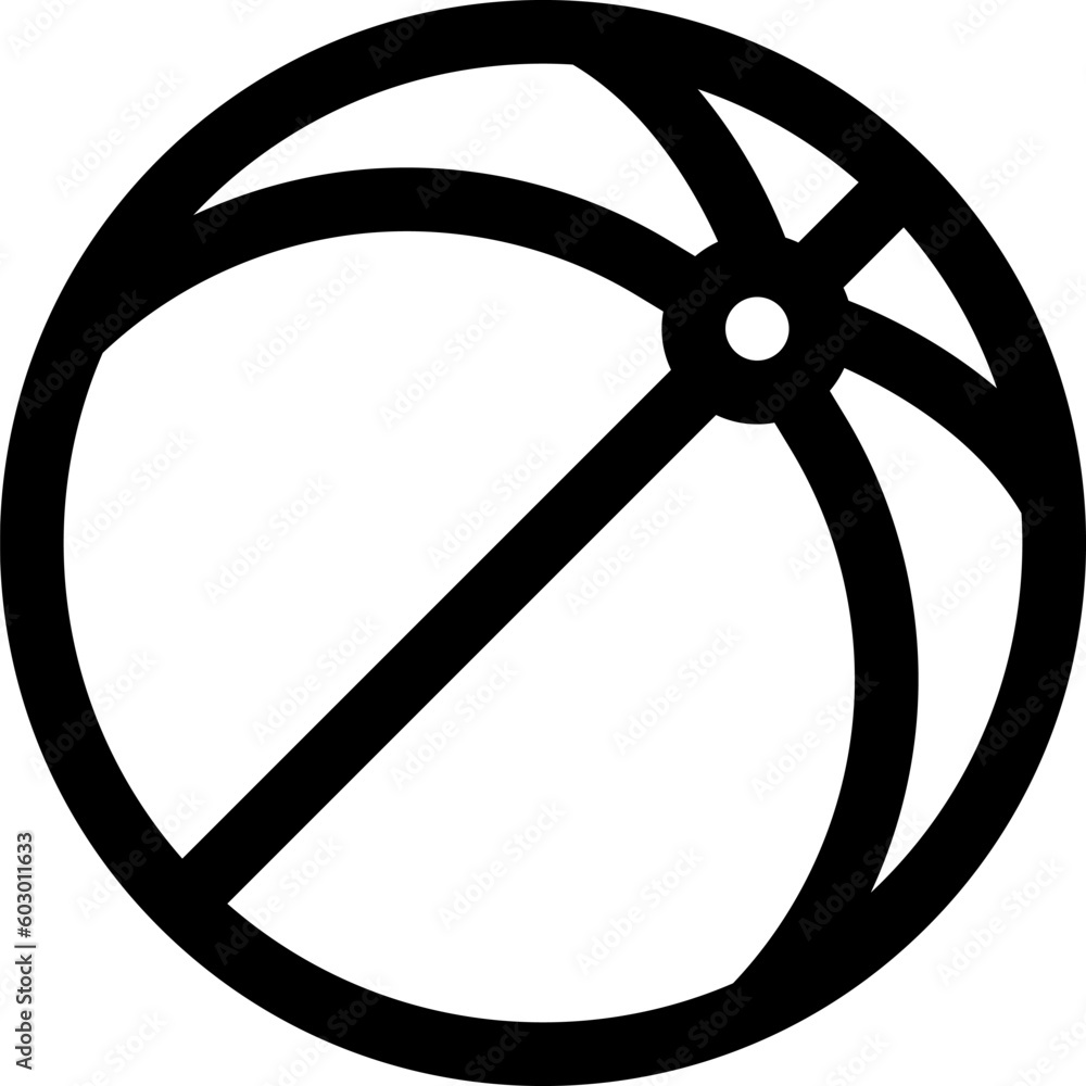 Beach Ball icon. Beach Ball line art icon for apps and websites. Stock Vector Adobe Stock