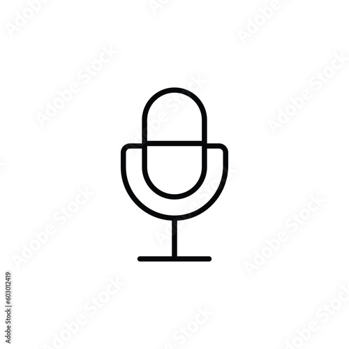 Wallpaper Mural Microphone icon design with white background stock illustration Torontodigital.ca