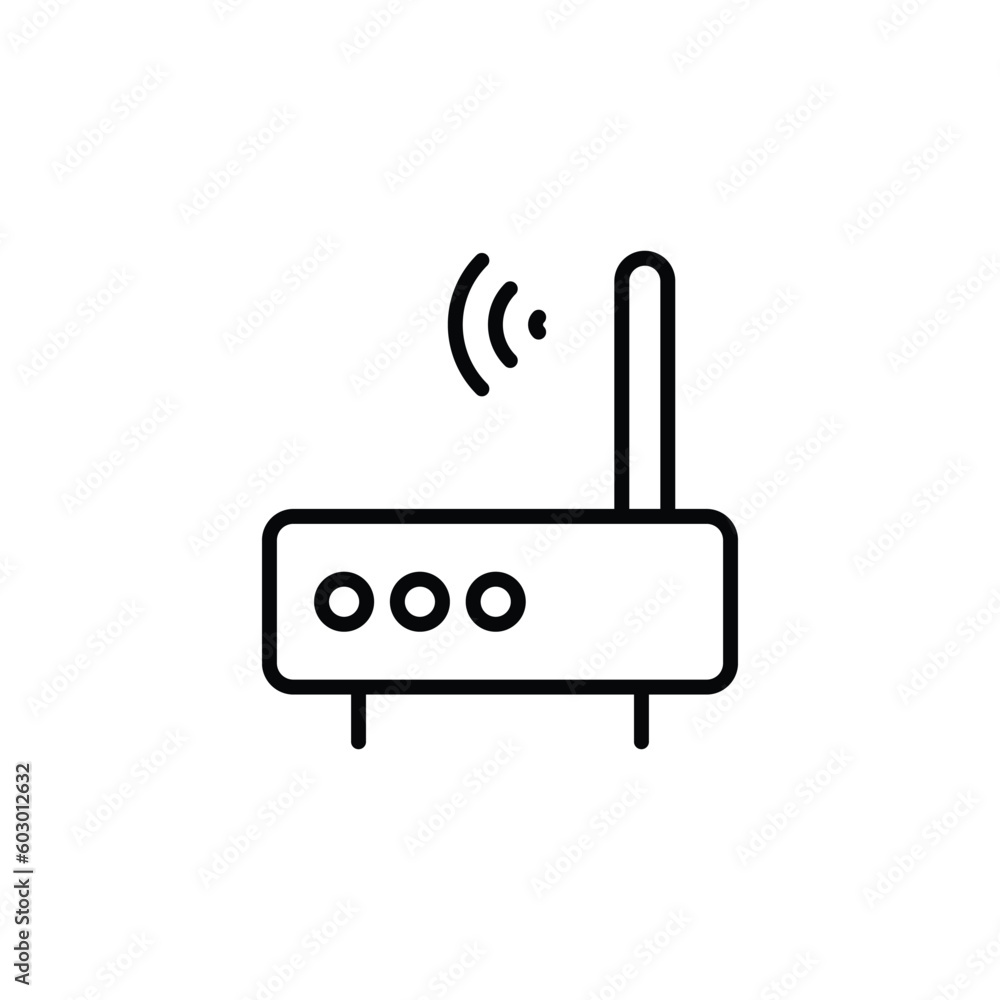 Wifi Router icon design with white background stock illustration Wifi Router icon design with white background stock illustration