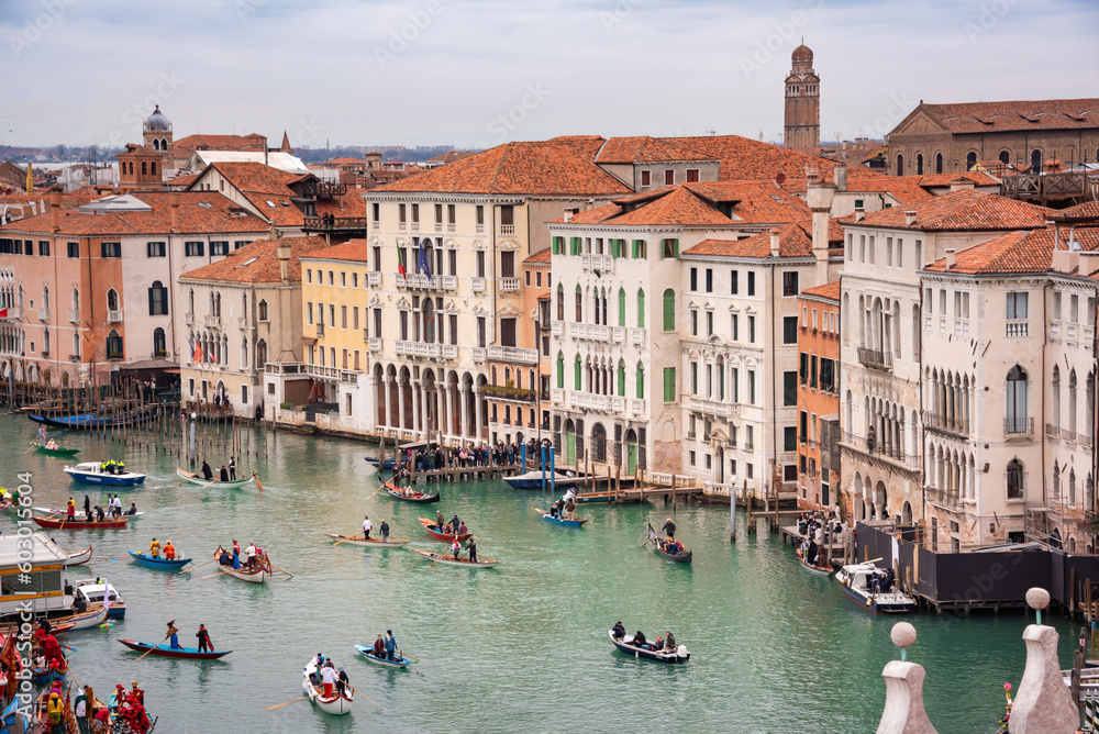 Obraz premium Grand Canal with gondolas in Venice, Italy