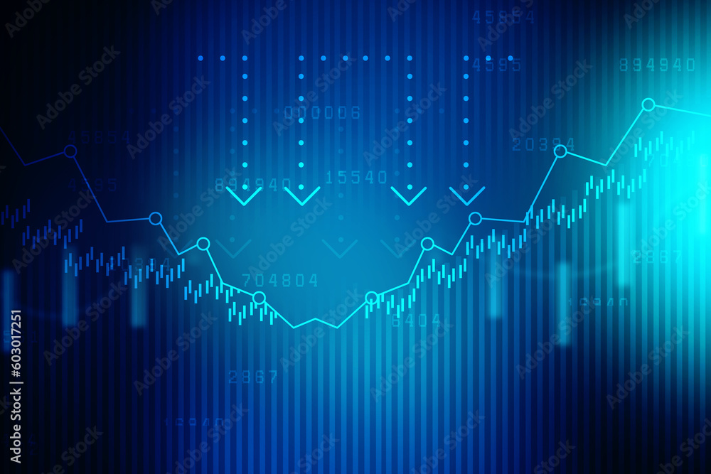 2d rendering Stock market online business concept. business Graph 2d rendering Stock market online business concept. business Graph