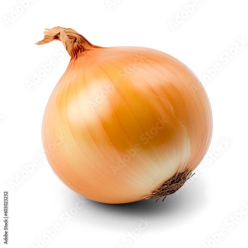 Fototapete Fresh onion bulb isolated on transparent white background