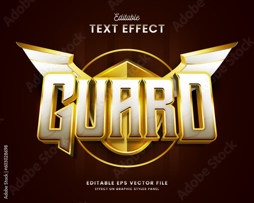 decorative guard editable text effect vector design photo
