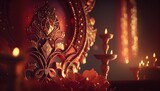 elegant and rich hindu wedding event background for lovely couple generative ai