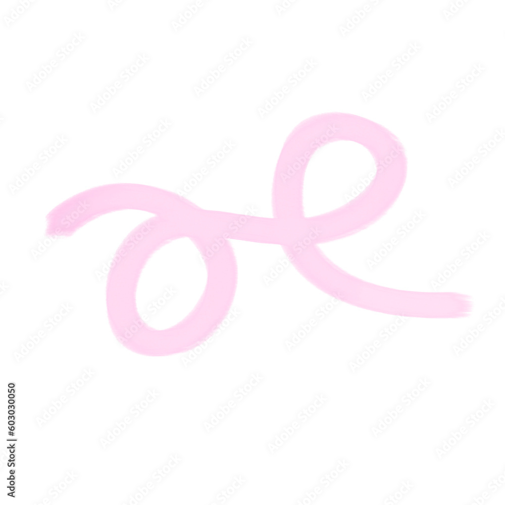 Obraz premium Pink line doodle