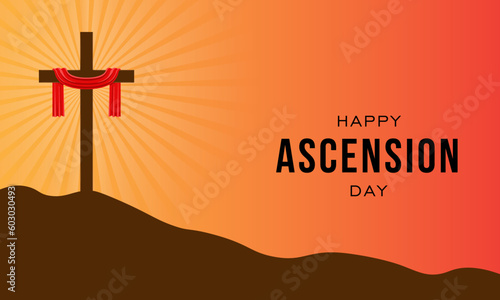 ascension day vector illustration. suitable for card, banner, or poster