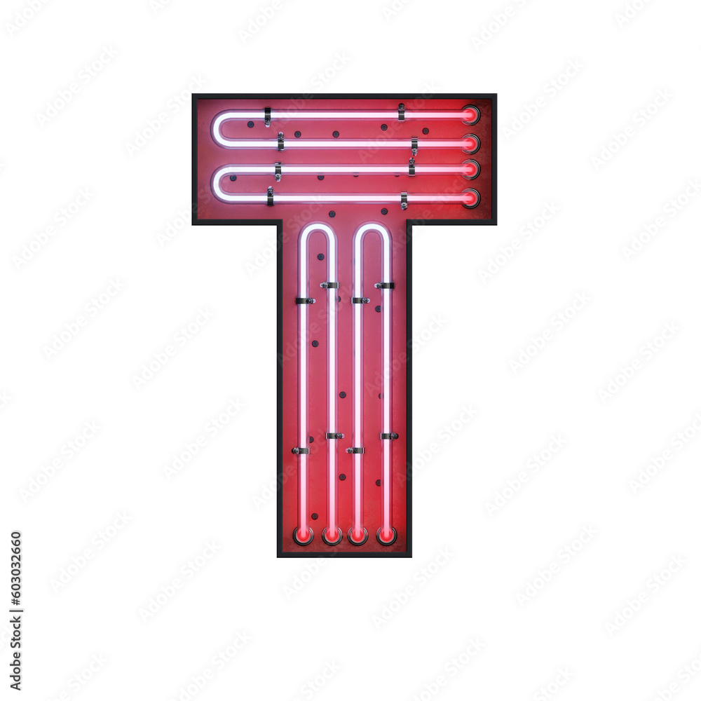 Bold Neon 3D Alphabet or PNG Letters Bold Neon 3D Alphabet or PNG Letters