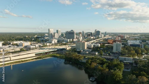Wallpaper Mural Aerial view of downtown Orlando city, Florida. USA December 18, 2022. Torontodigital.ca
