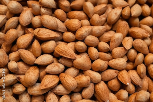 Almonds. Almond Kernels for Background or Texture. Generative AI