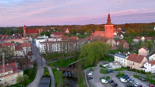 Drone view of the medieval town of Lidzbark Warminski in northern Poland
The city of Lidzbark Warmiński was originally called Heilsberg and from 1350 to the 19th century it was the capital of Warmia. photo