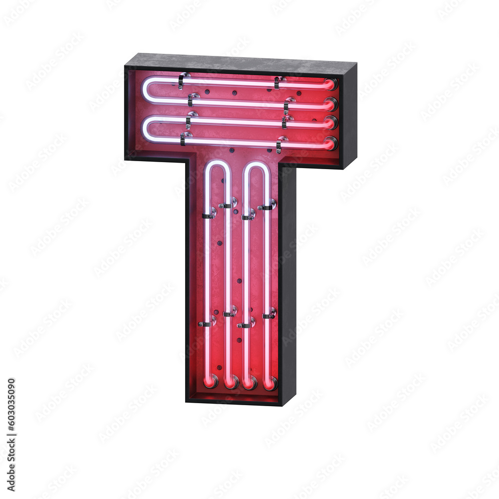Bold Neon 3D Alphabet or PNG Letters Bold Neon 3D Alphabet or PNG Letters