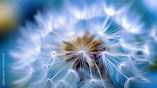 dandelion s fluff  ethereal beauty in soft focus macro shot  close up  Generative AI