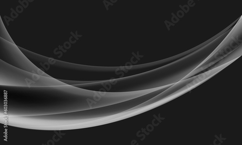 Abstract glass curve wave overlap on grey design modern luxury futuristic creative background vector
