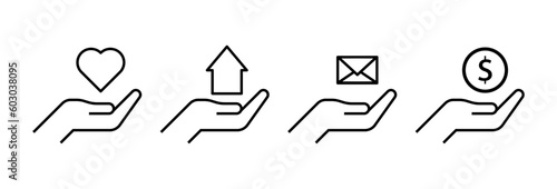  Hand icon vector, filled flat sign, solid pictogram isolated on white, logo illustration, mail envelope icon vector illustration ,heart Icon Vector, perfect Love symbol, valentine's day sign, emblem 