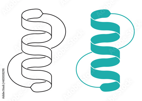 Protein pictogram - flat spiral 