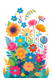 Flowers vector illustration for greeting card, poster, banner and invitation design