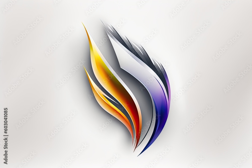 Abstract fire flames on white background