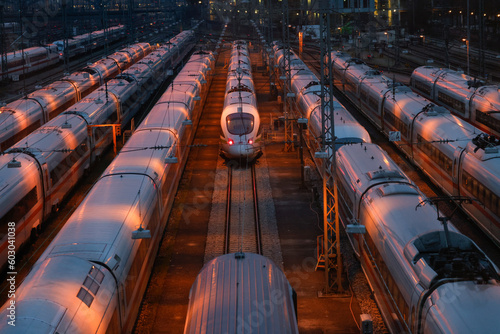 Deutsche Bahn Streik in Muenchen, German railway strikes in Munich on May 2023.