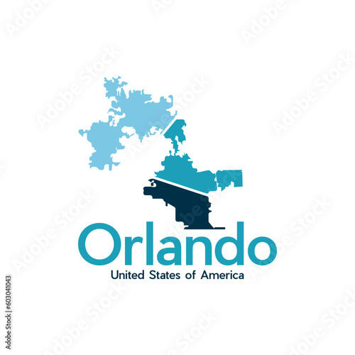 Orlando City Map Illustration Creative Design