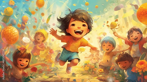 Joyful Children's Day Celebration - Generative AI