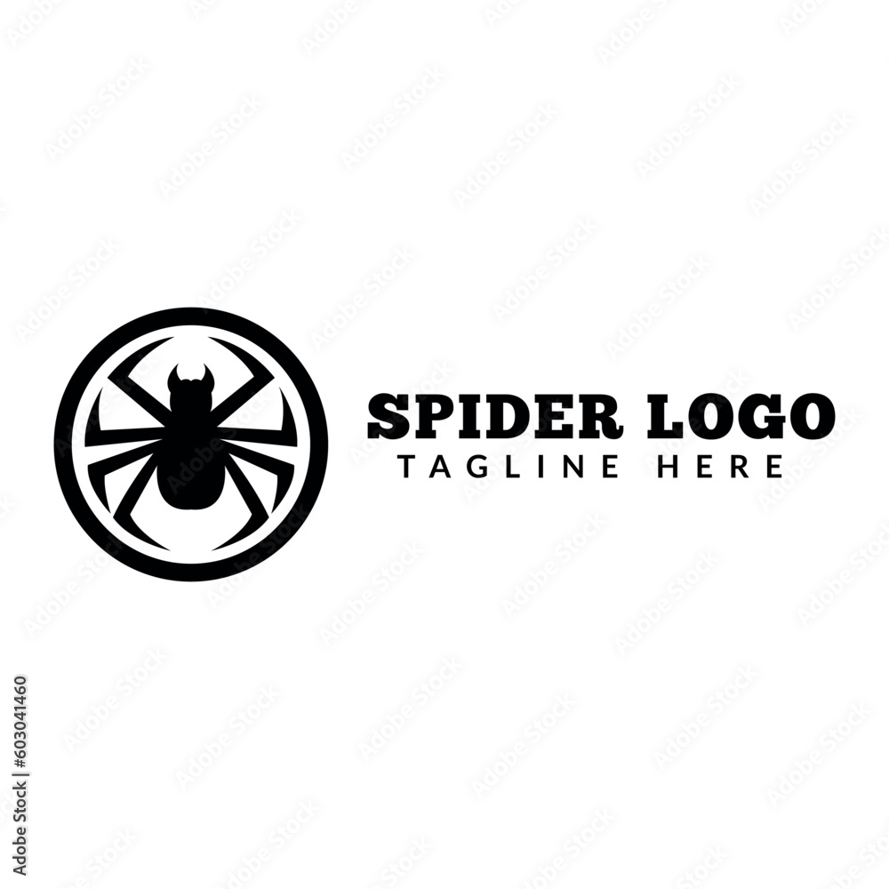 spider logo icon vector illustration