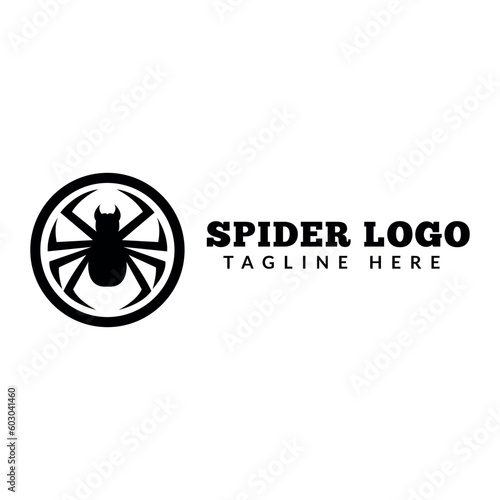 spider logo icon vector illustration