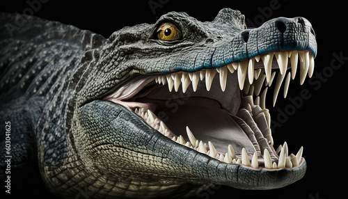 Crocodile with open mouth. Generative AI, © Яна Ерік Татевосян