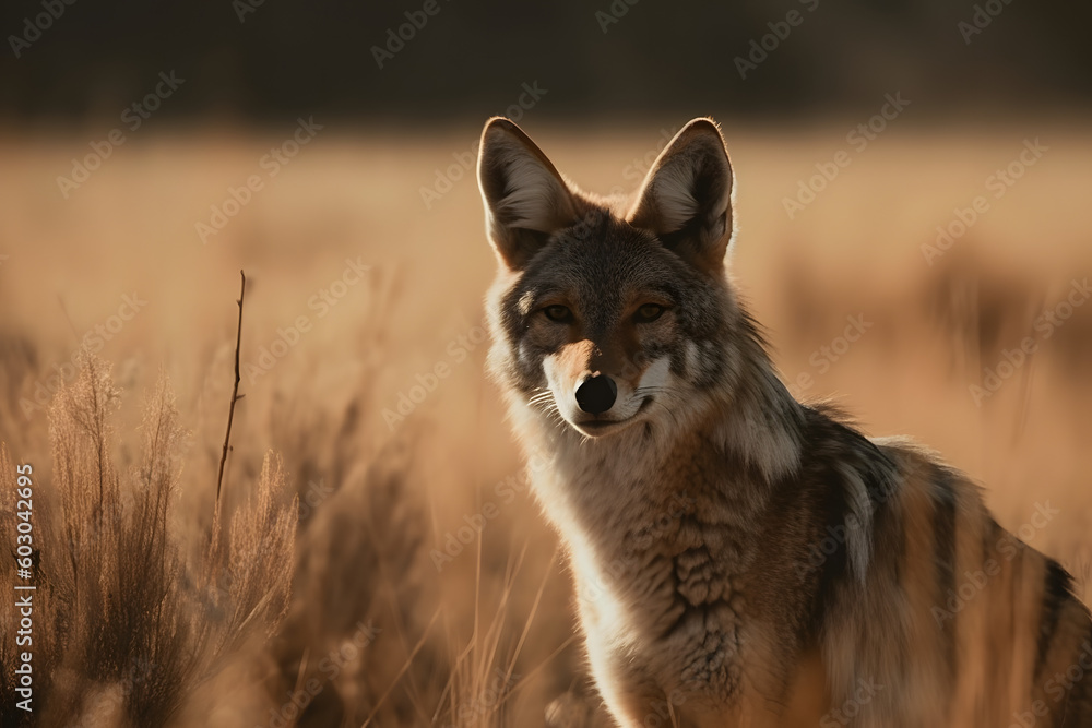 Coyote in nature. Generative AI Coyote in nature. Generative AI