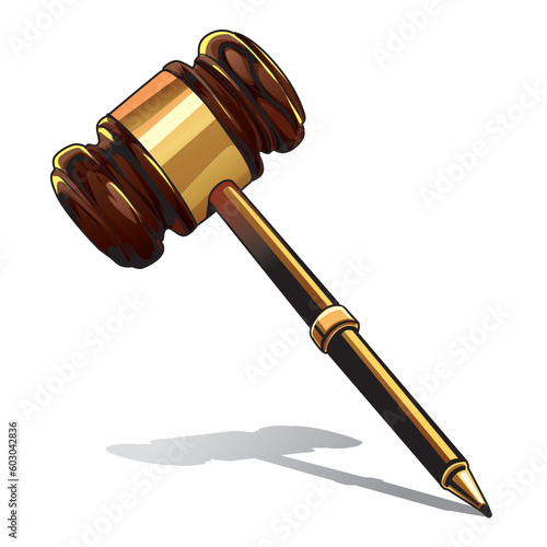 wooden gavel with pen handle