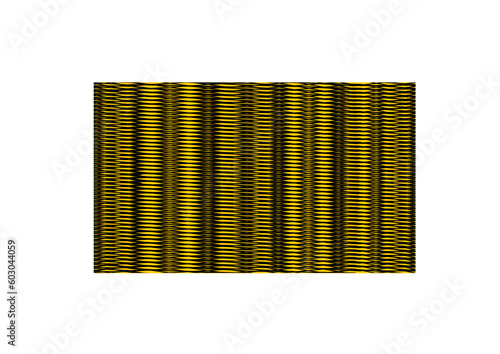 interessante rechteckige fläche mit komplexen strukturen aus streifen, gitter und gelbem glanzeffekt, modern art,
