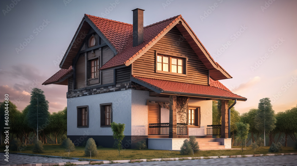 old house in the evening old house in the evening