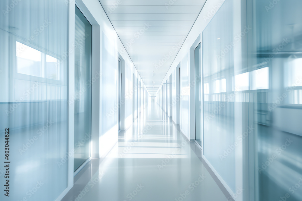 building hallway with blurry background. generative AI building hallway with blurry background. generative AI