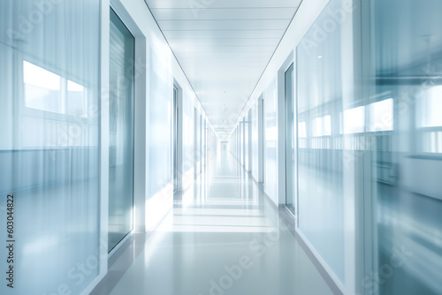 building hallway with blurry background. generative AI © dataimasu