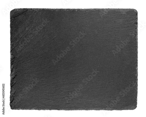 Stone slab in black color isolated from the background.