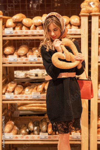The young pretty woman in t...