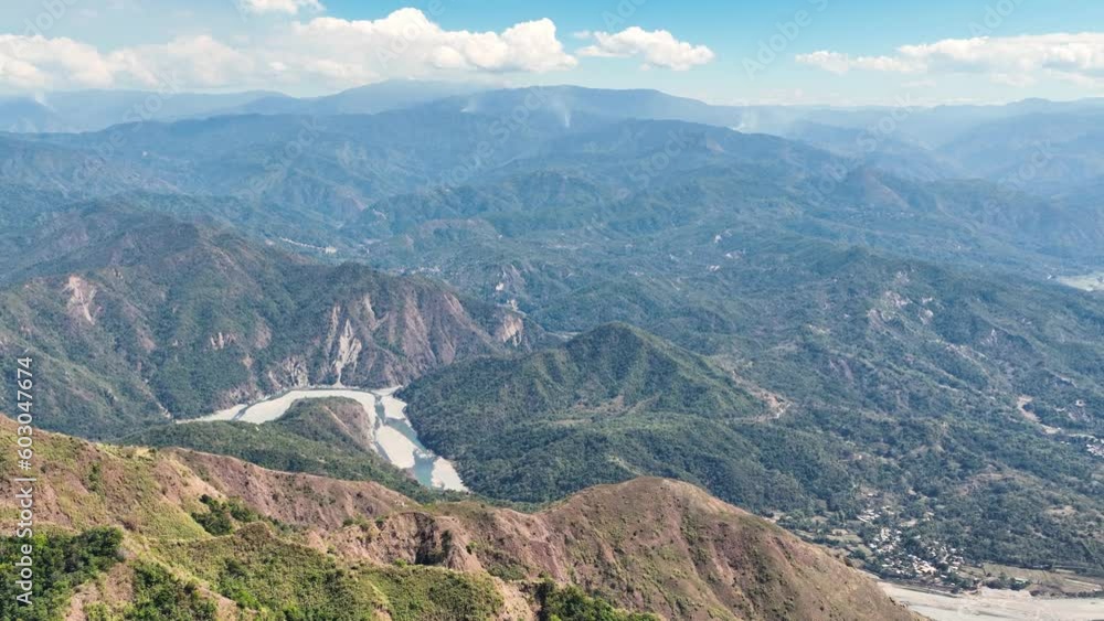 Aerial shot of a mountain range on the main island of Luzon in the Philippines. Aerial shot of a mountain range on the main island of Luzon in the Philippines.