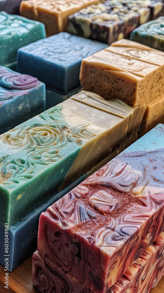 Set of soap bars on white background, views from different sides. Banner design