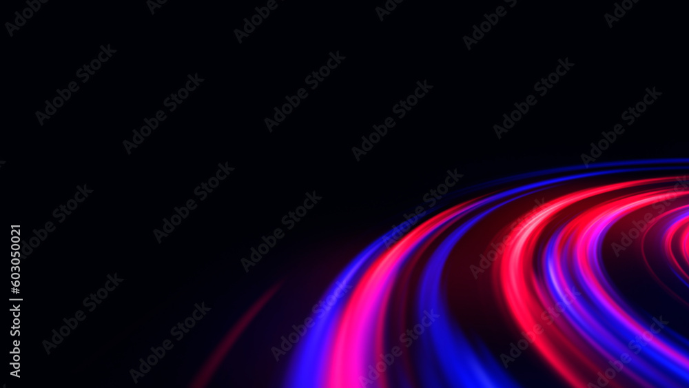 Illustration of abstract neon background with red and blue glowing ...
