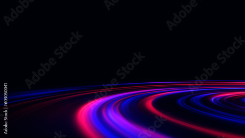 Abstract futuristic internet connection concept. Light trails illustration. Concept of light speed lines background.