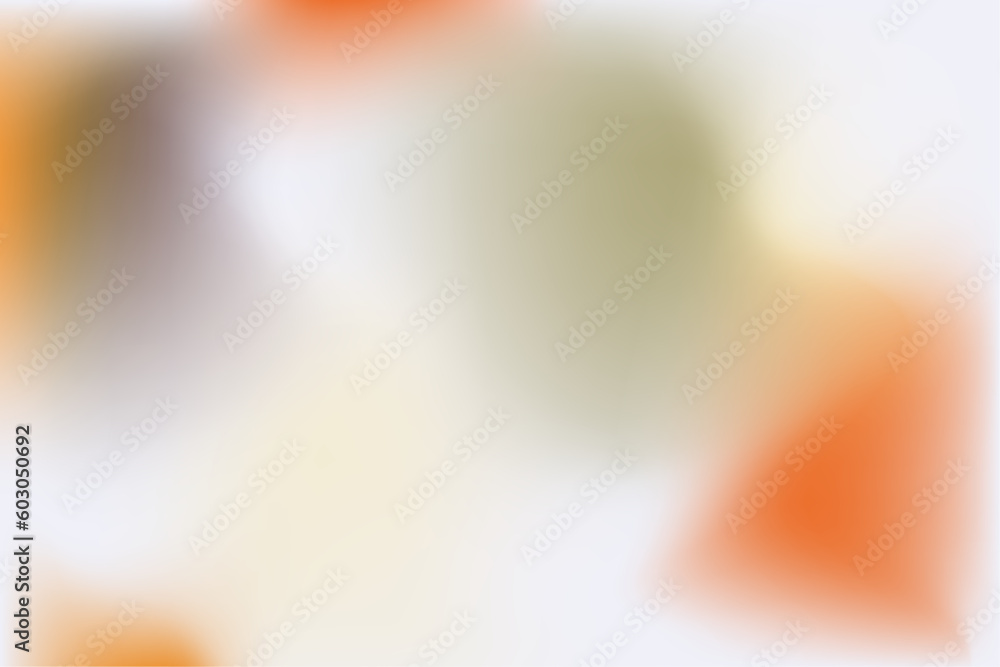 Abstract vector background with light soft gradient. Mesh backdrop in white, green,  and orange colors perfect for banners, flyers, social media, cards