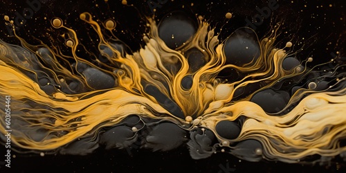 Black and gold luxury abstr...