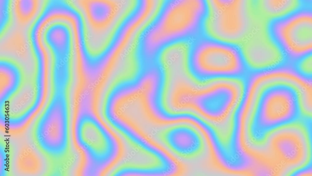 Seamless abstract psychedelic wavy background for loop playback. 4k video. Pastel colors Seamless abstract psychedelic wavy background for loop playback. 4k video. Pastel colors