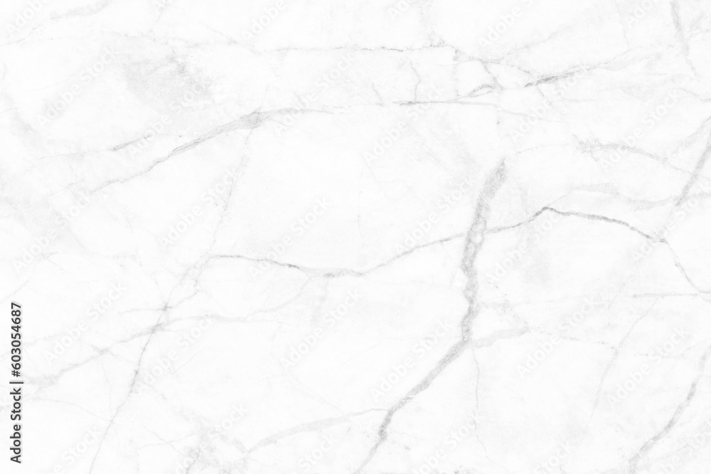 Obraz premium White marble texture background with natural gray veins.