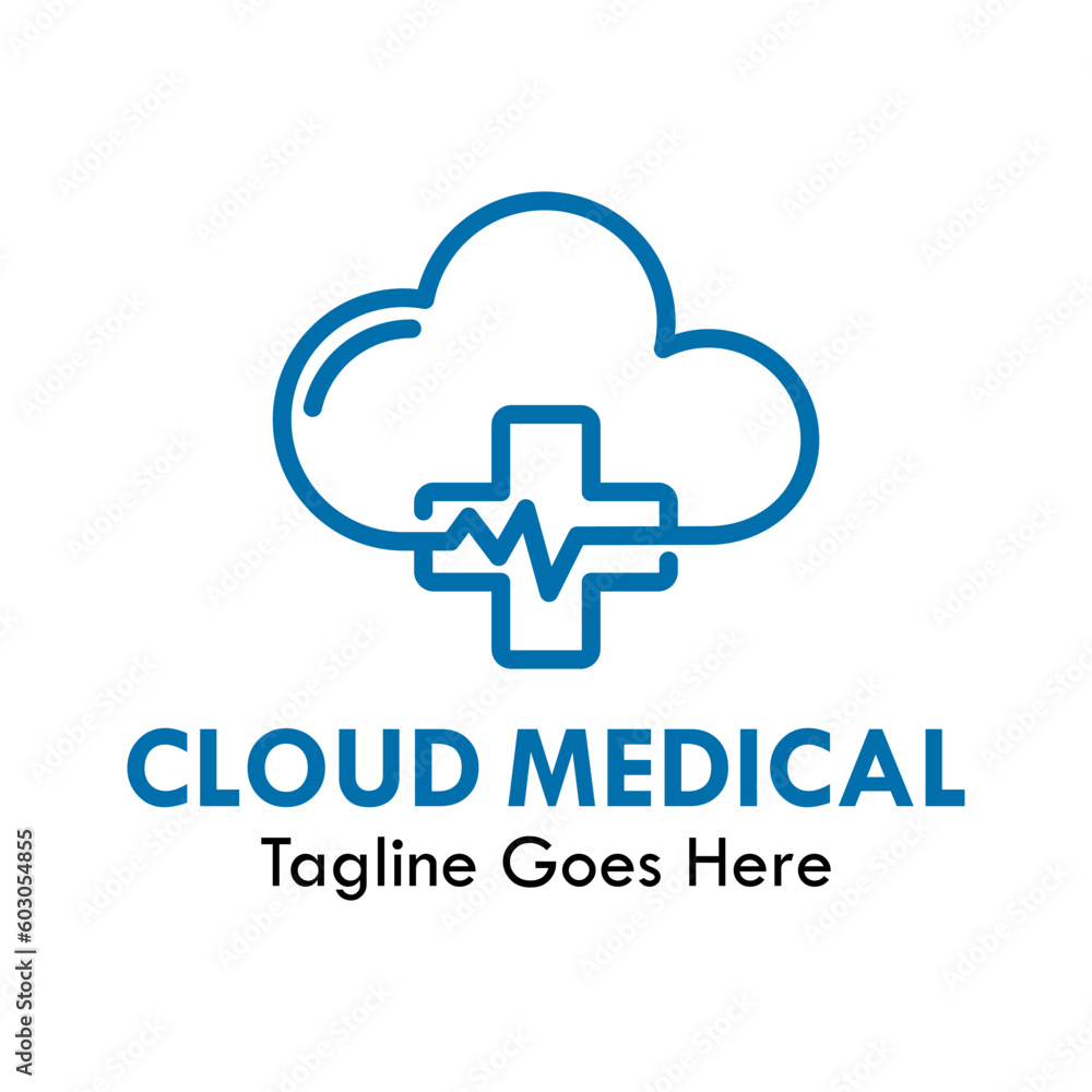Cloud medical design logo template illustration Cloud medical design logo template illustration