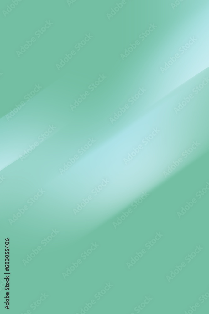 Soft mint color gradient background. Various abstract spots. Vertical image.