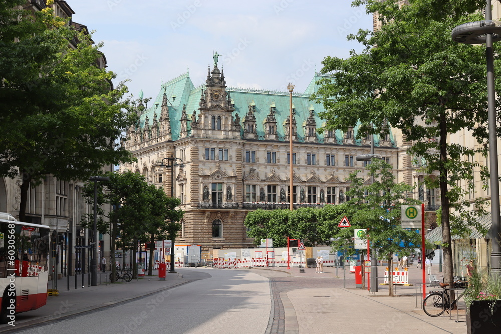 Historic town hall in Hamburg
