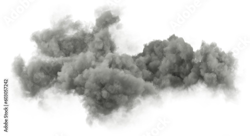 Storm darkness cloud on transparent background 3d rendering png