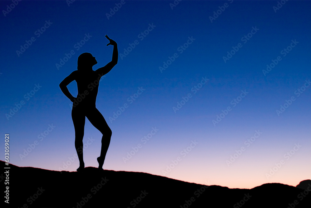 Young woman relaxing with early morning Yoga Young woman relaxing with early morning Yoga
