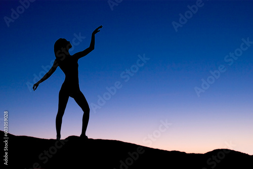 Wallpaper Mural Young woman relaxing with early morning Yoga Torontodigital.ca