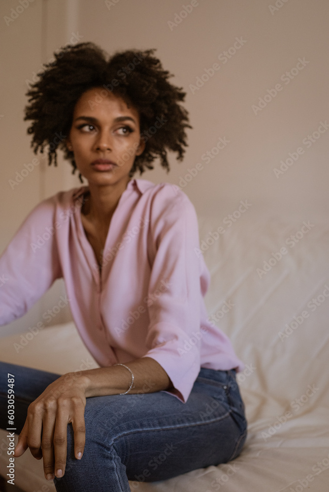 Woman on the couch out of focus Woman on the couch out of focus